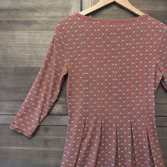 Max Studio Boho Modest Preppy Church ALine Dress‎ Size XS Stretch 3/4 Sleeves - Picture 7 of 14